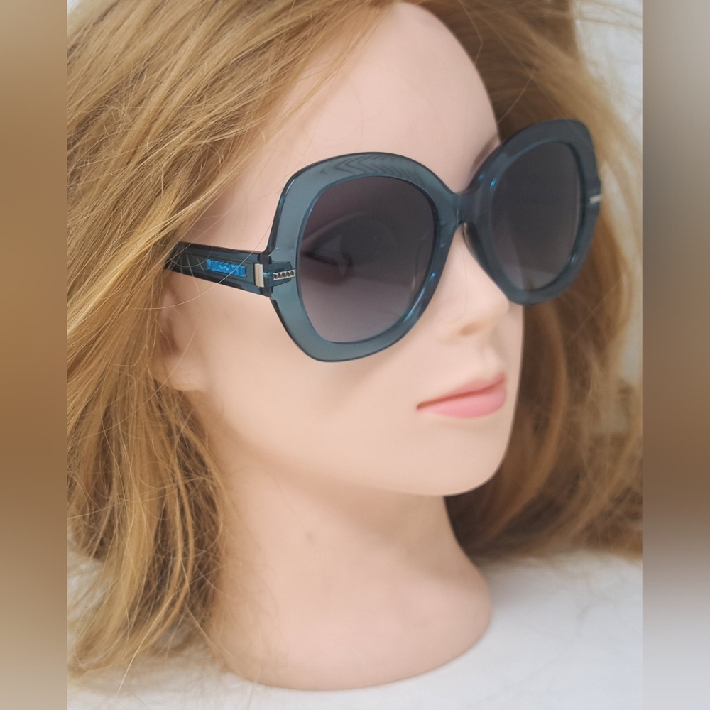 Missoni Women's Sunglasses Dark Green Transparent Butterfly MIS 0048/S 52-21-145 - Picture 9 of 15